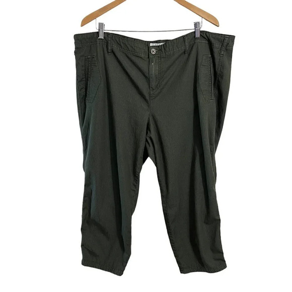 Torrid Olive Green Cropped Pants Plus Size 20 First At Fit Casual Fall Bottoms - Picture 1 of 6